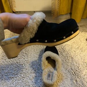 Ugg black suede mules